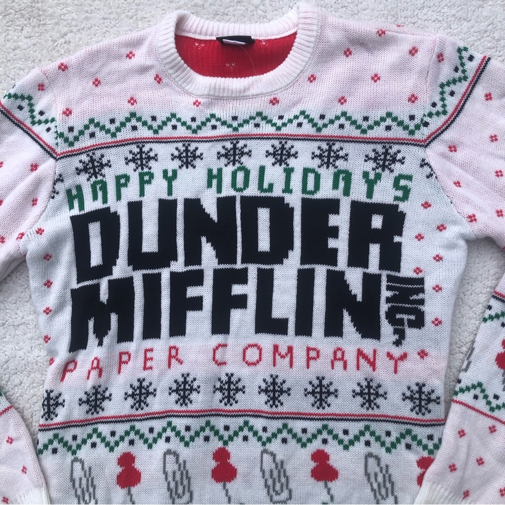 The Office Dunder Mifflin holiday sweater Christmas men’s medium ‘ugly’ unisex